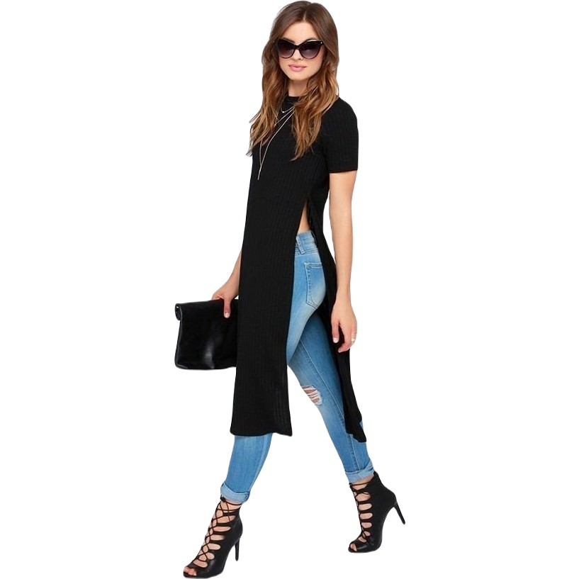 Maxi Blouse With Slits On The Sides